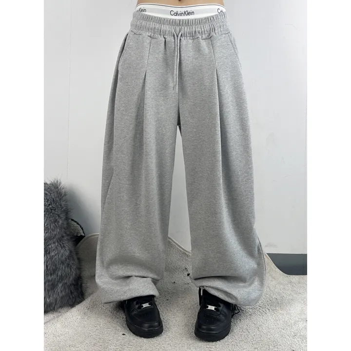 ❤️‍🔥기모선택│업그레이드 ver.│누적판매1,000 돌파 기념│4size!❤️‍🔥[UNISEX/기획특가]사이드 폴드 핀턱 스트링 루즈 와이드 벌룬 트레이닝 팬츠(2color) 상세 이미지 41