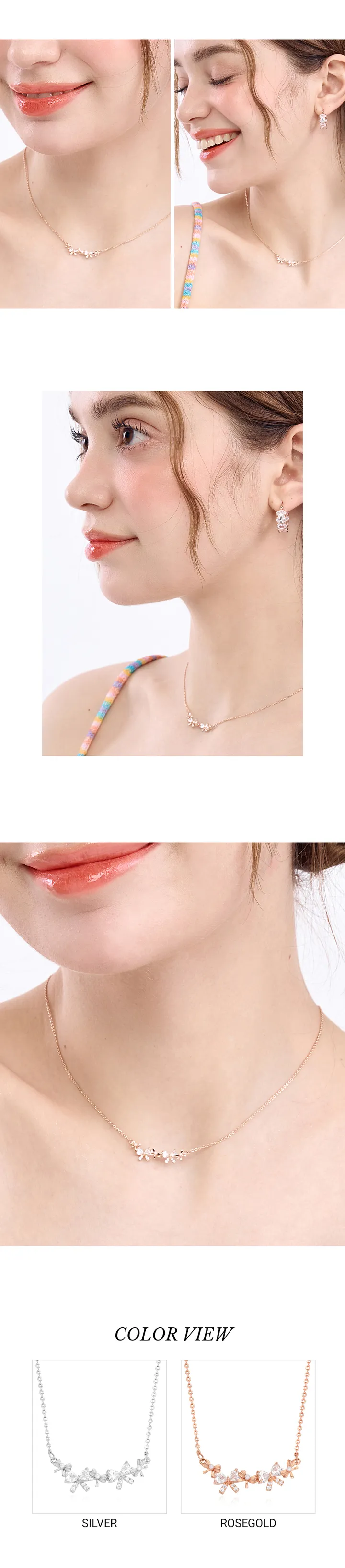 *스테디셀러* 여성스러움이 물씬! 디테일이 더 아름다운 리본수아 목걸이 STJ-NB1582 상세 이미지 5