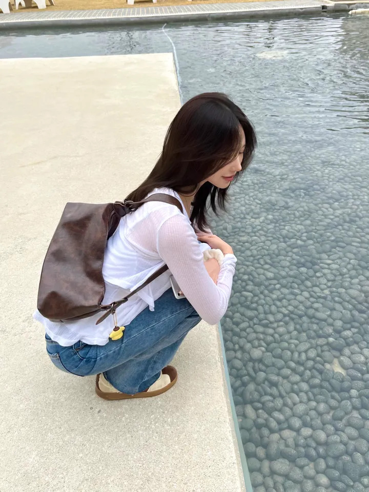 [여리여리핏/가디건set🤍] 리본 셔링 프릴 끈나시 레이어드 가디건 세트 상세 이미지 14