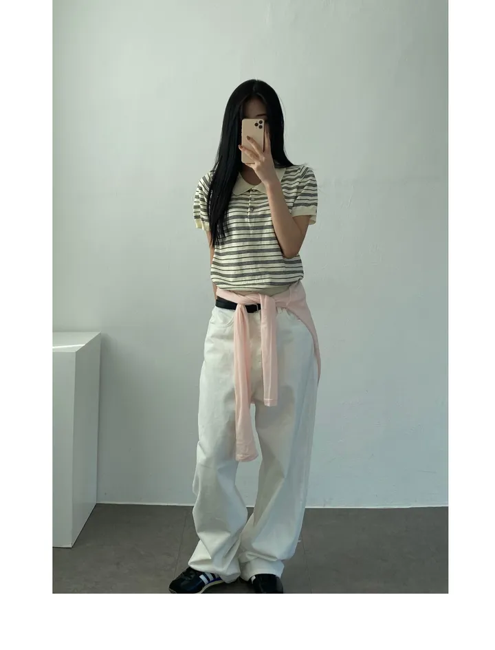 반팔 티셔츠 모델 착용 이미지-S1L35