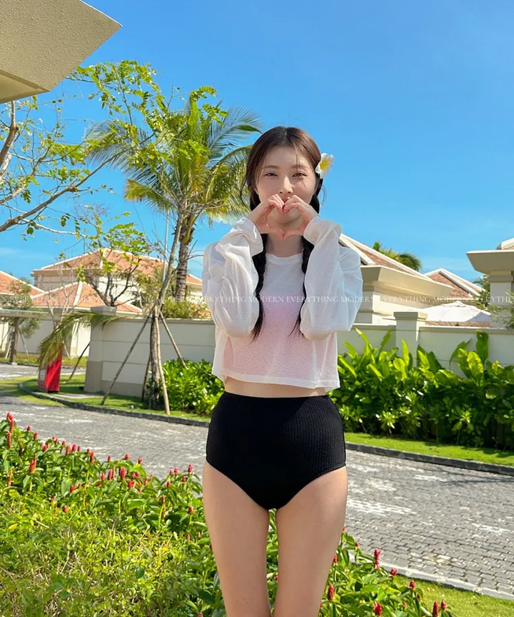 🏖️살안타/여리핏 핫 크롭 수영복 비키니 커버업 티셔츠 상세 이미지 14