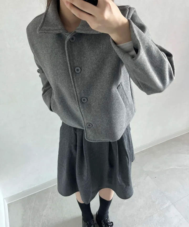 [💥주문폭주💥] 카라 숏코트 자켓 (4color) 도쿄룩 일본여행룩 간절기자켓 하객룩 숏코트 상세 이미지 18