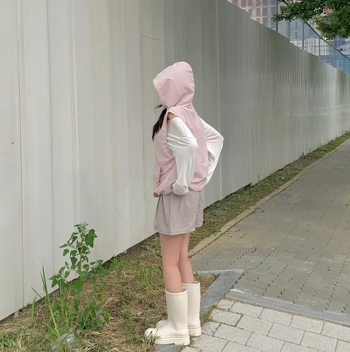 레코드 후드 나일론 조끼 : record hoodie Anorak vest - 4 color 상세 이미지 19
