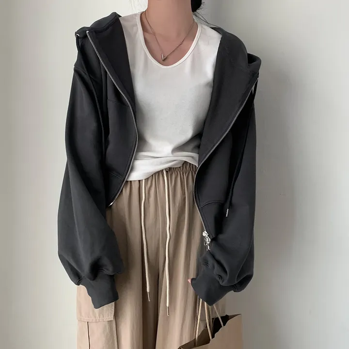 [💖후기극찬/봄,가을교복💖]  자체제작 #크치Made 꿈에 나온 핏, 사계절 입는 크롭 투웨이 후드집업 - zipup : 봄,봄아우터,봄자켓,가을,가을아우터 상세 이미지 70