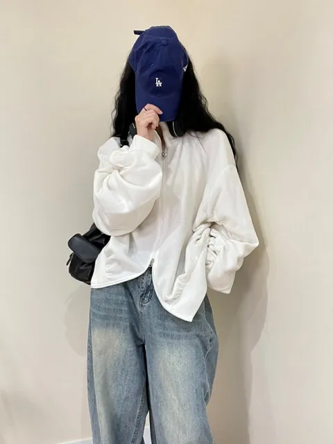 후리스 투웨이 플리스 집업 셔링 트레이닝 빅사이즈 오버핏 쇼매셔링 폴리스 캐주얼 상세 이미지 13