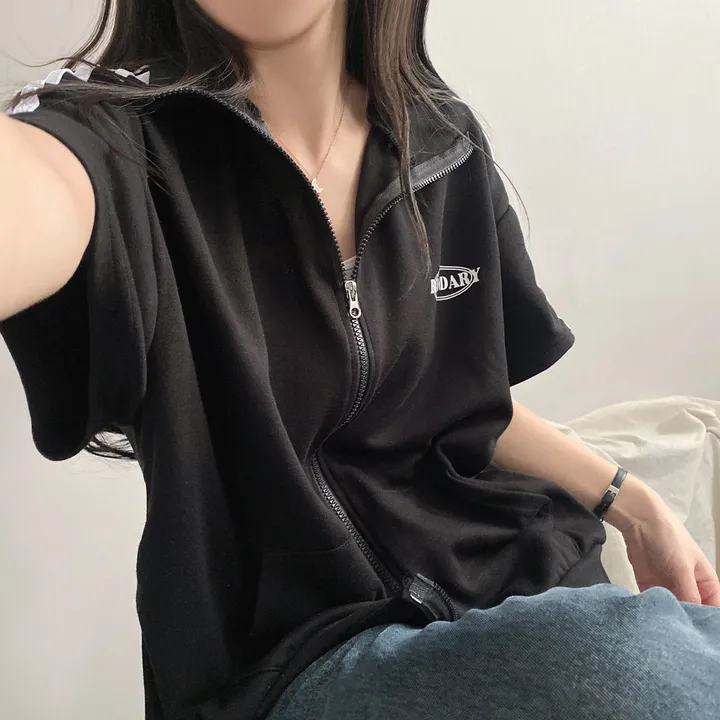 봄여름*[편안한/넉넉핏!] 져지 스포티 바운더리 오버핏 아노락 반팔 투웨이 집업 3color 상세 이미지 16