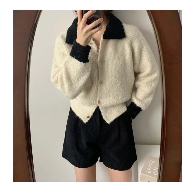 핀턱 코듀로이 뒷밴딩 골덴 하프팬츠 반바지 봄 가을 겨울 상세 이미지 15