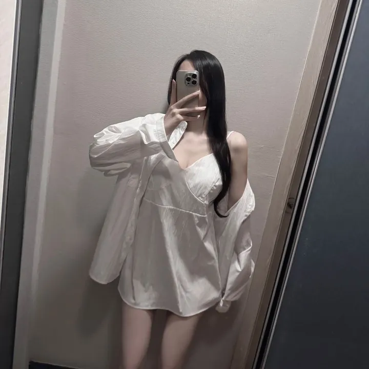 SET💖 뷔스티에 원피스 오버핏 셔츠 투피스 세트 상세 이미지 13