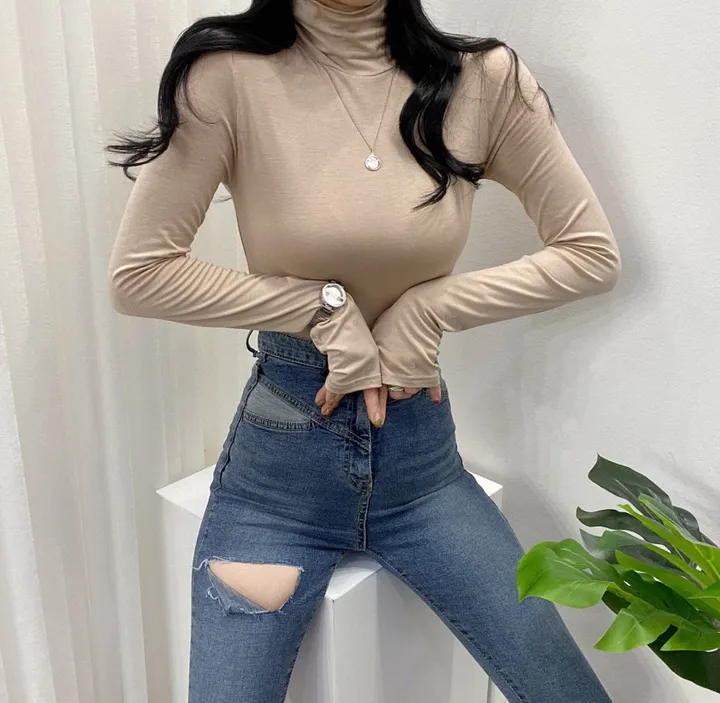 🚀당일발송🚀[묶음할인/8컬러] 가을 겨울 로하 워머 폴라 티셔츠 이너티 상세 이미지 17