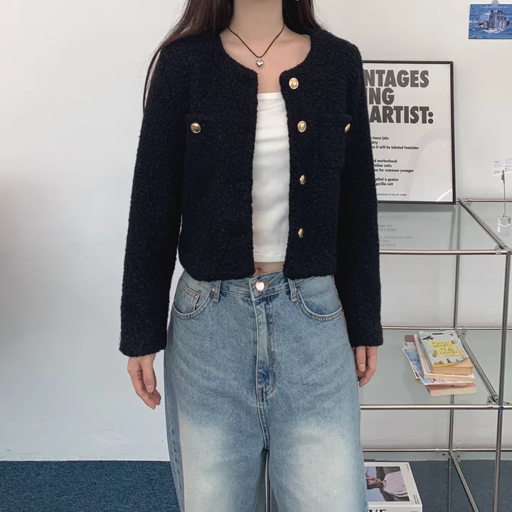 당일💖 데이트룩 벚꽃룩 연말룩 하객룩 강추! 눈꽃 부클 트위드 자켓 퍼자켓 상세 이미지 31