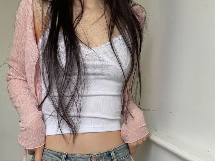 6color 루니 여리핏 리본 시스루 롱슬리브 가디건 상세 이미지 33
