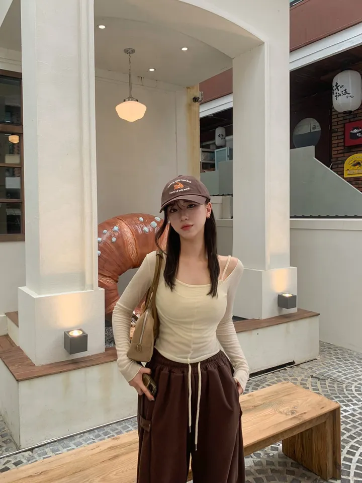 기모추가🔥[인생핏✨2way] 허리밴딩 비조 트레이닝 와이드 팬츠 투웨이 스냅버튼 절개 하이웨스트 롱 일자 츄리닝 바지 하의 체형커버 코튼 면 Y2K 공항룩 봄 간절기 9col 상세 이미지 11