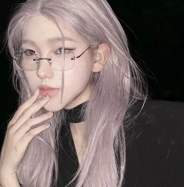 실버 메탈 은색테 무테 안경 투명 감성 무드 안경테 gl-16 퓨이 상세 이미지 5