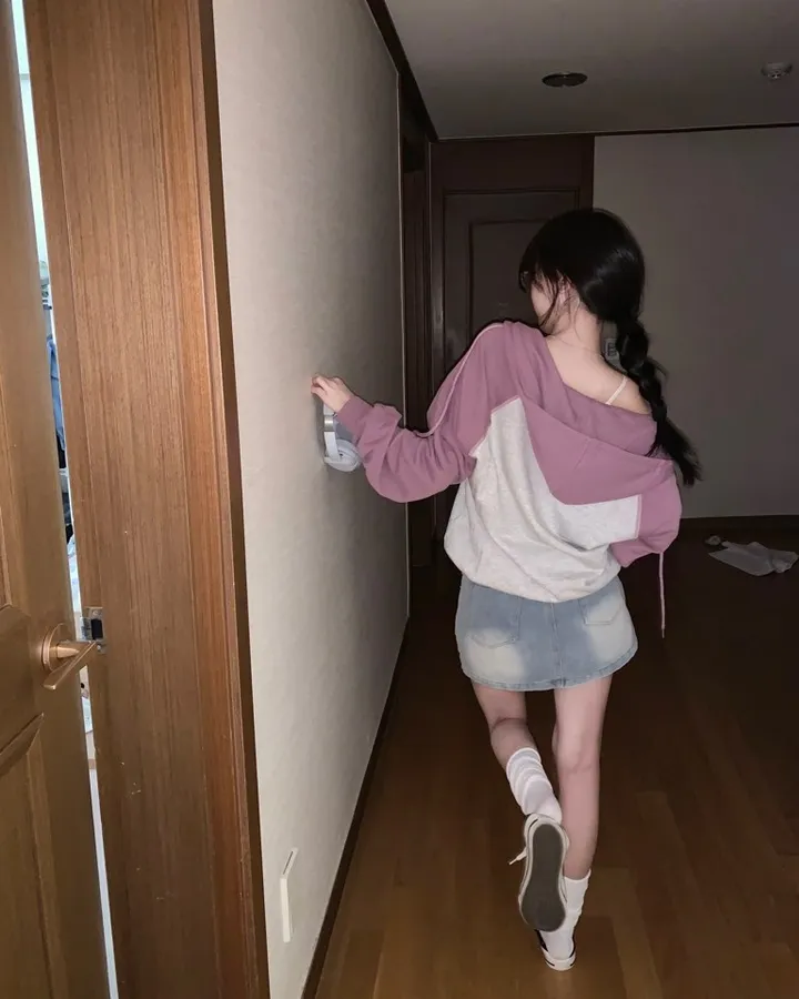 루즈오버핏! 투웨이 배색 레터링 후드집업 -2col 상세 이미지 10