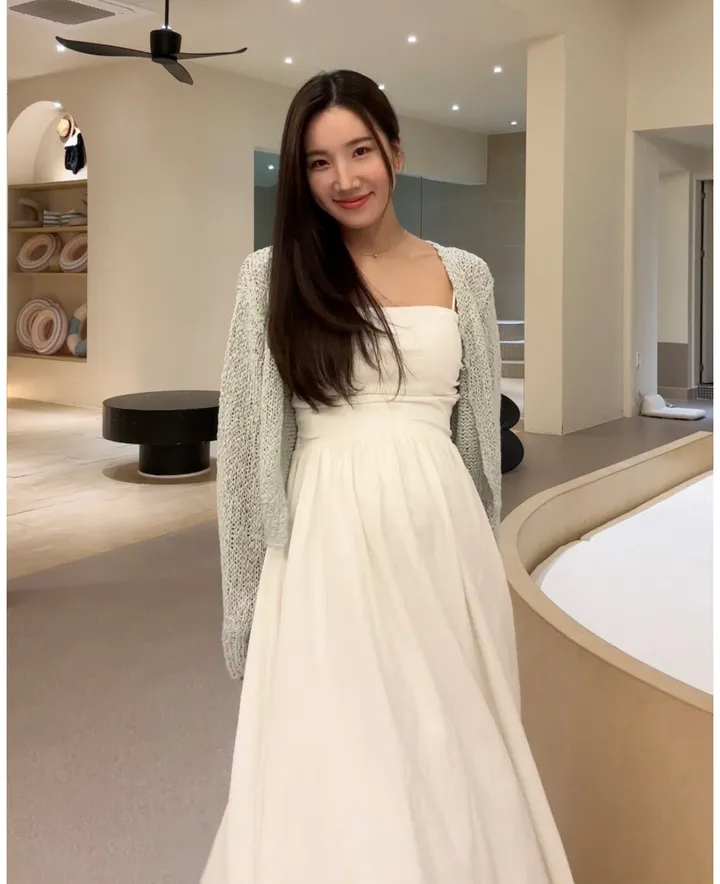 요거트 그물 니트 임산부가디건 파스텔 상세 이미지 34