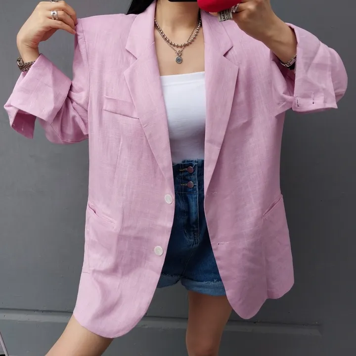 오버핏 대디 린넨자켓 상세 이미지 2