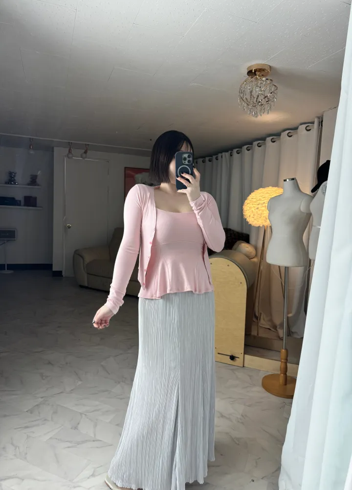 플레어 나시 가디건 투피스 세트 상세 이미지 26