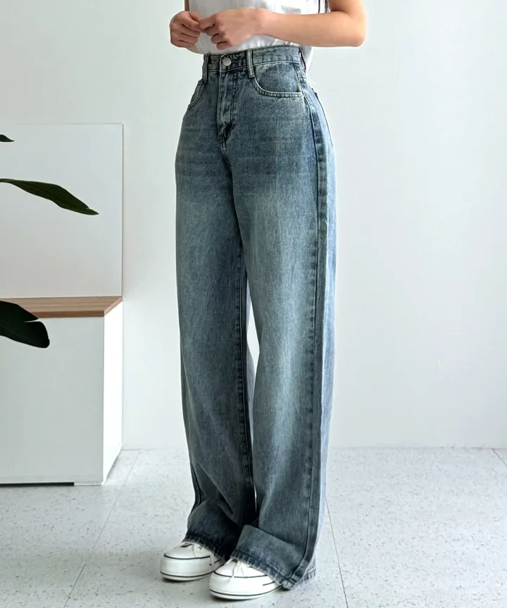 [3단기장/~2XL/6color/핫아이템]노수선와이드기획데님팬츠 상세 이미지 20
