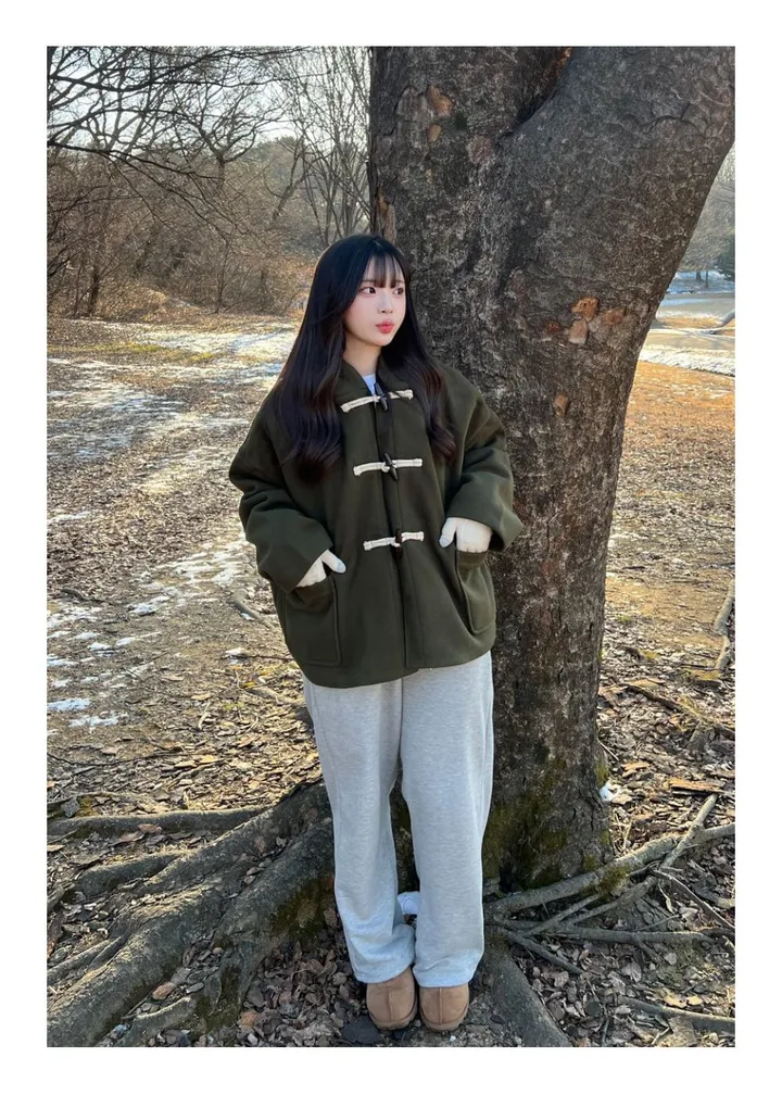 [최저가/숏&롱] 떡볶이 후드 겨울 가을 코트 고퀄리티 남녀공용 아우터 자켓 오버핏 빅사이즈 커플룩 시밀러룩 상세 이미지 46