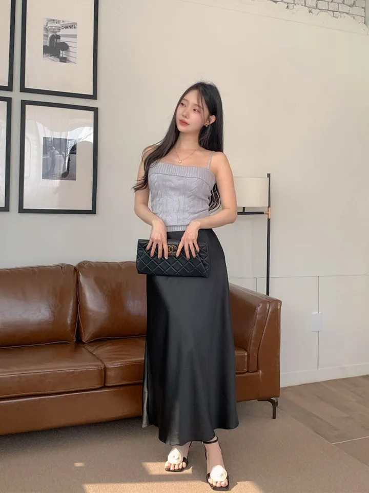[찐애정템ㅠ고퀄버전*나시볼레로setෆ부유방삭제핏] 빈츠 꽈배기 끈나시 + 루즈핏 긴팔 볼레로 세트 니트 탑 나시 크롭 볼레로 가디건 스판 긴팔 투피스 세트 봄 가을 데일리룩 데이트 상세 이미지 46