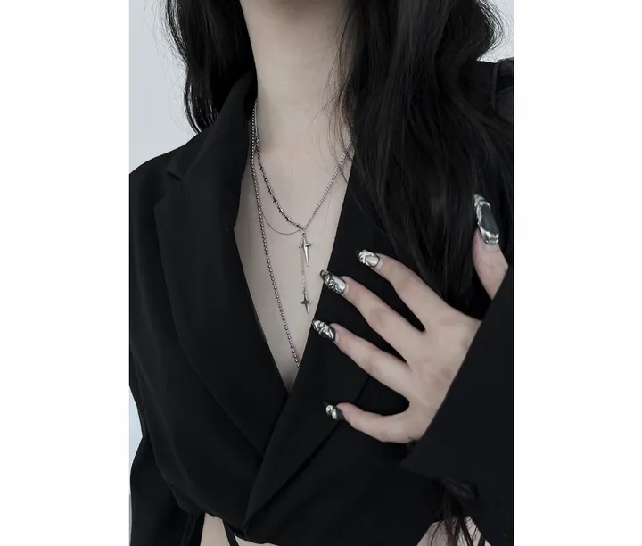 surgical cross layered necklace 상세 이미지 9