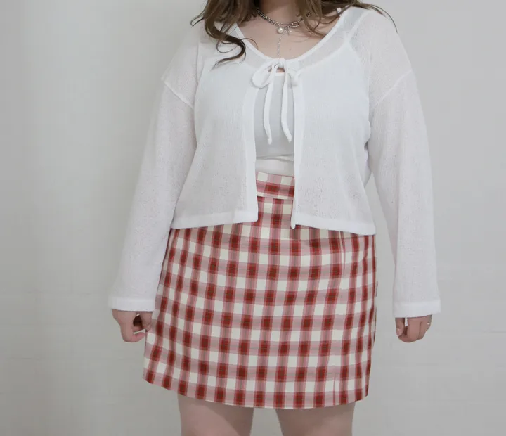 (55-100) 빅사이즈 브이넥 시스루 리본 가디건 살탐방지 얇은가디건 상세 이미지 27