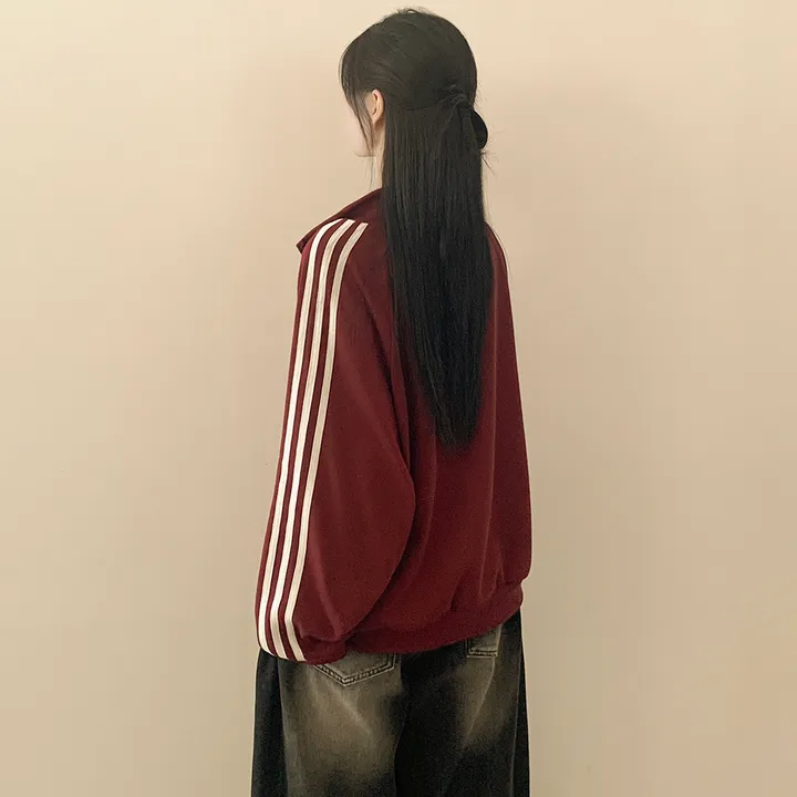[간절기필수!] 오버핏 투웨이 힙블록코어 하이넥 배색 라인 나그랑 트랙 집업 스포티스파이스 축구유니폼 상세 이미지 5