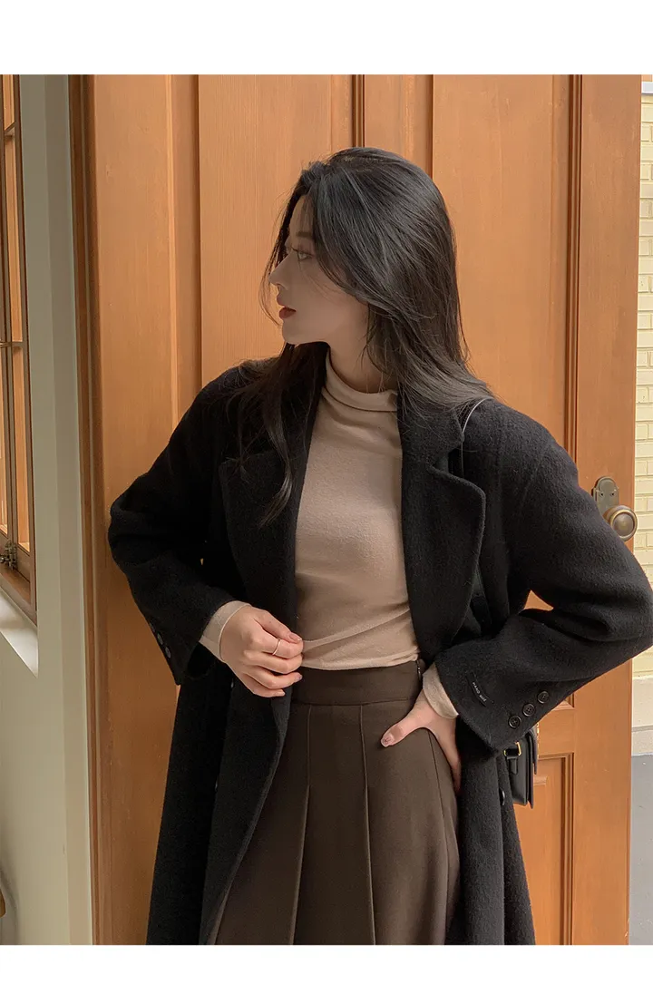 [자체제작/1만장돌파!/S-L] 브랜던 프리미엄 더블 울 핸드메이드 롱 코트 상세 이미지 155