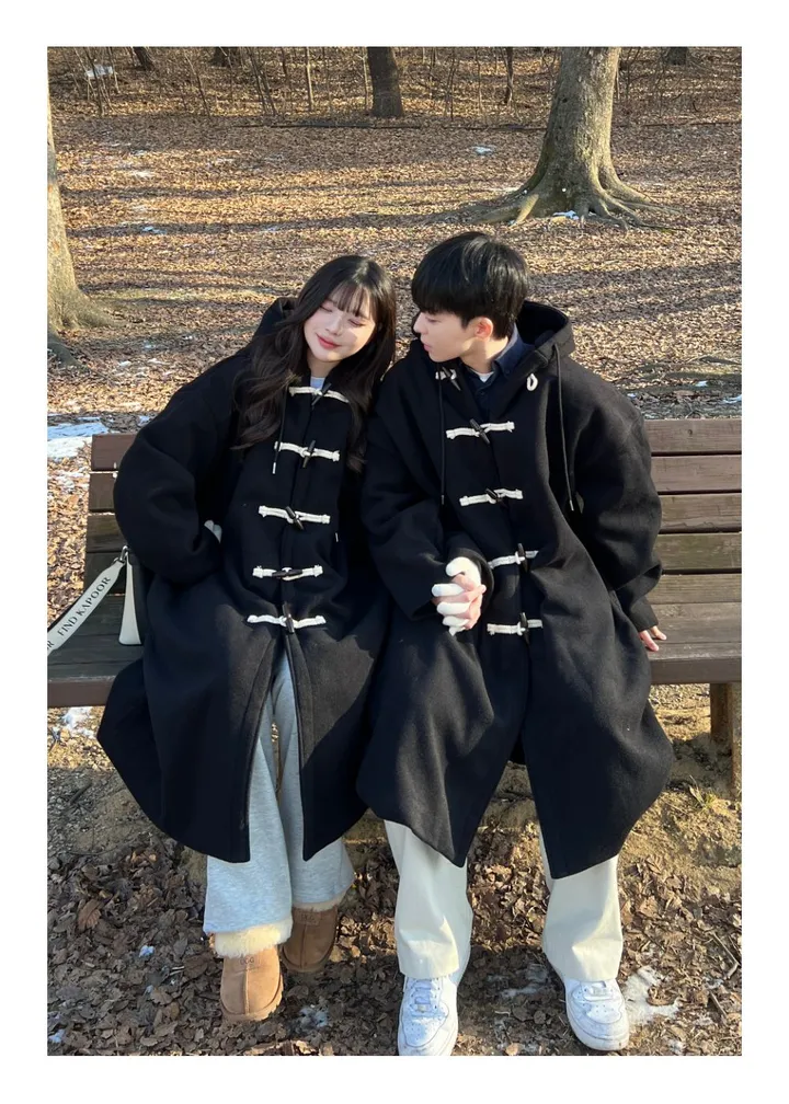 [최저가/숏&롱] 떡볶이 후드 겨울 가을 코트 고퀄리티 남녀공용 아우터 자켓 오버핏 빅사이즈 커플룩 시밀러룩 상세 이미지 12