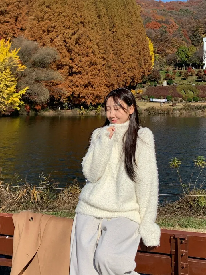 [울 100%/ 핸드메이드] 일렌 울 모 롱 코트  키작녀 카라 버튼 베이지 그레이 블랙 상세 이미지 18