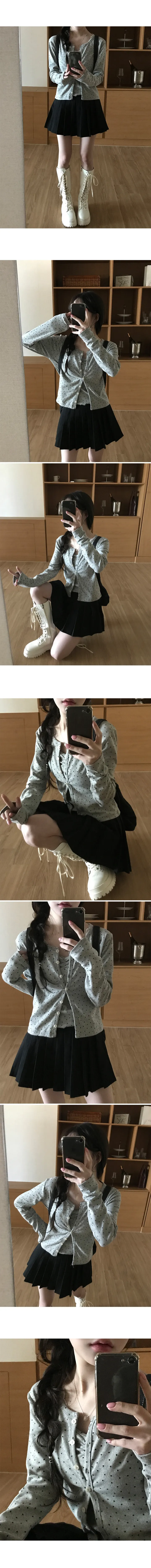 [early spring 👚⭐][MADE] 핀터무드 셔링 슬리브리스 (5type) ver. 도트/별/스트라이프/체크/하트 상세 이미지 26