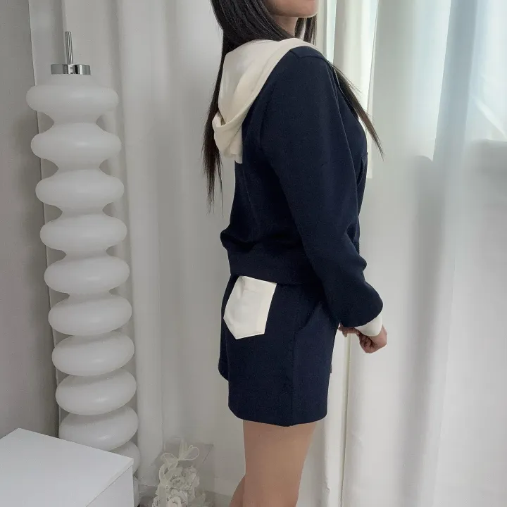 *꾸안꾸, 원단최고* 투웨이 배색 후드집업 반바지 트레이닝 세트 투피스 상세 이미지 47