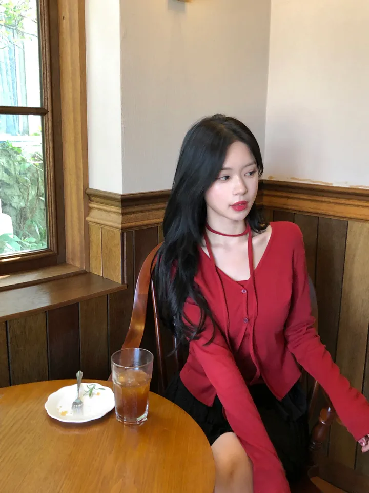 [MADE/3pcs/활용도최고] 비올라 브이넥 탑 가디건set (6color) 상세 이미지 16