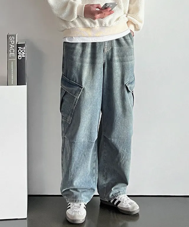 【KOOLOSET】Koo Double Knee Carpenter Denim Koo Double Knee Carpenter Denim (2color) - kooloset