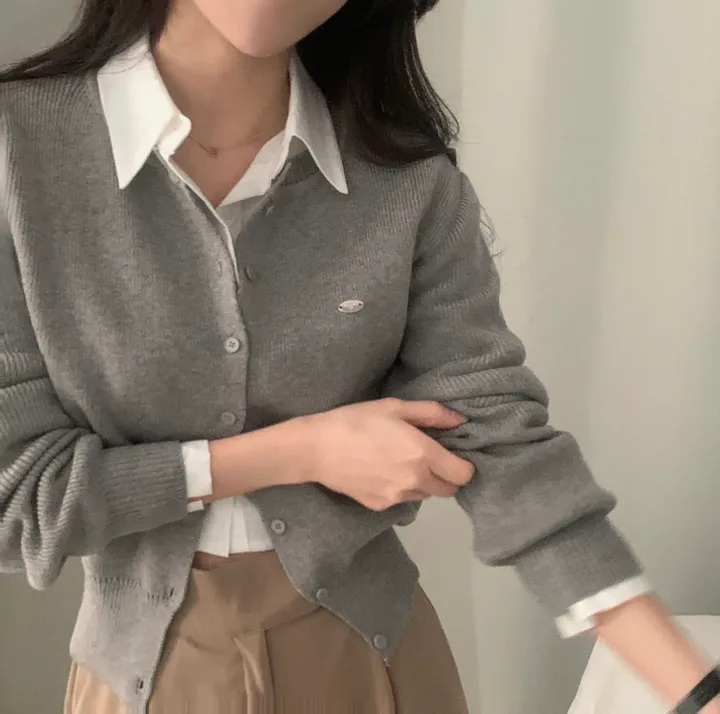 [봄🌸/부드러운!] 싱볼 라운드 펜던트 니트여리핏 가디건 - 6color 상세 이미지 35