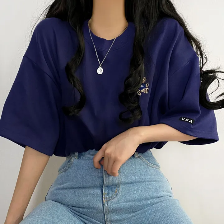 [예쁨/데일리] 베어 라벨 자수 오버핏 반팔티T 상세 이미지 22