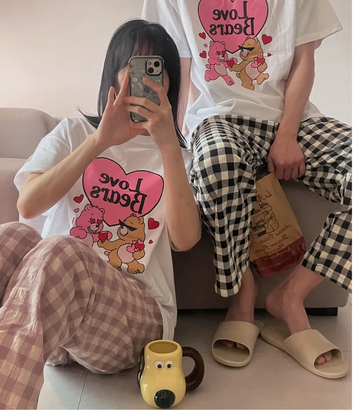 러브베어 하트 커플 곰돌이 티셔츠 상세 이미지 13