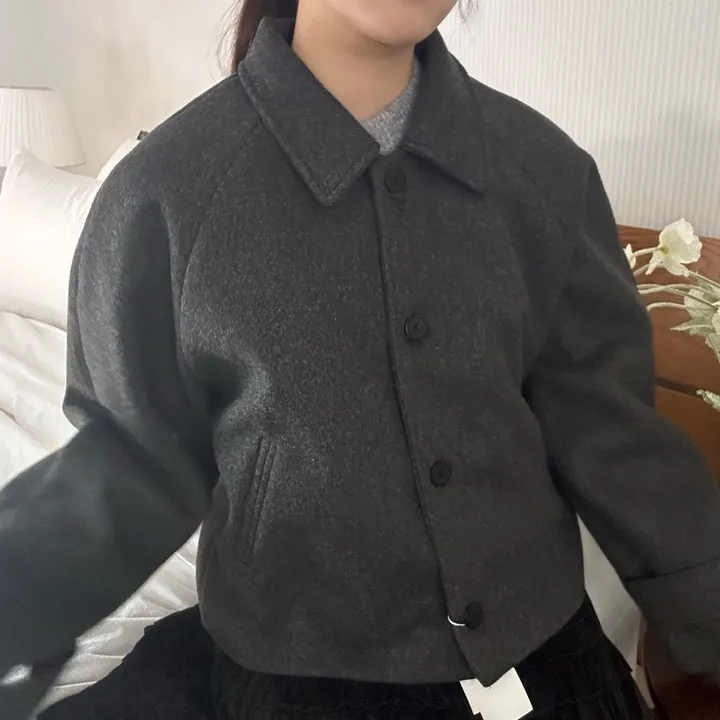 [아방루즈핏/💞러블리] 머스 카라 숏 코트 자켓 모직코트 상세 이미지 44