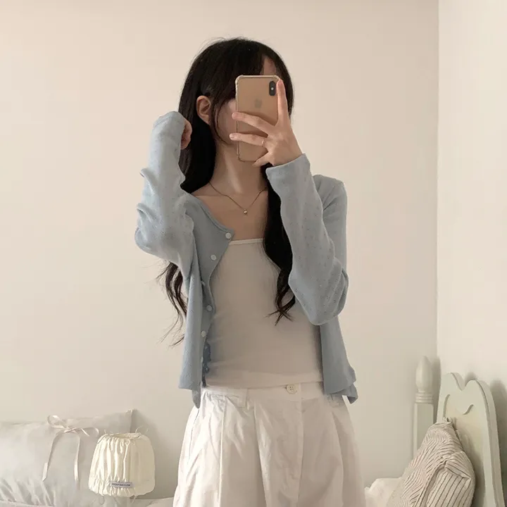 로로 펀칭 가디건 (8color) 상세 이미지 79