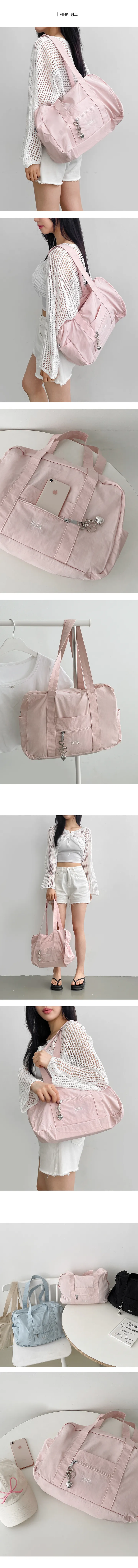 [당일배송/최저가🎈] 크밍 발레코어룩 나일론 바스락 스퀘어 숄더백 상세 이미지 5