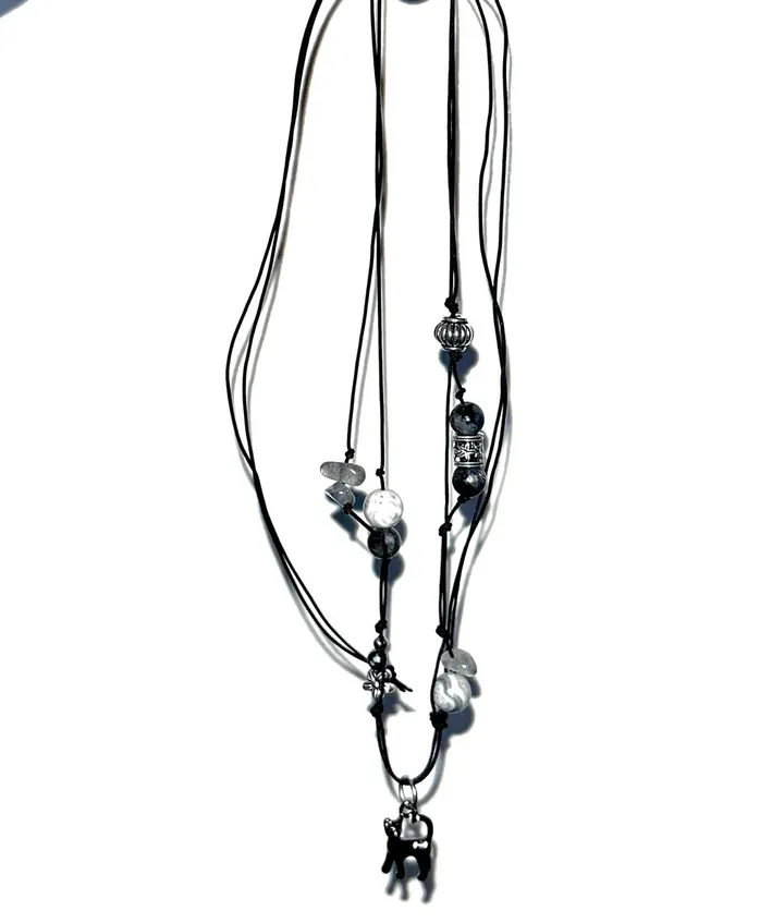 [자체제작] [주문폭주] ❥❥ Dark matter  Necklace (Cat Ver.) 고양이 원석 목걸이 상세 이미지 9
