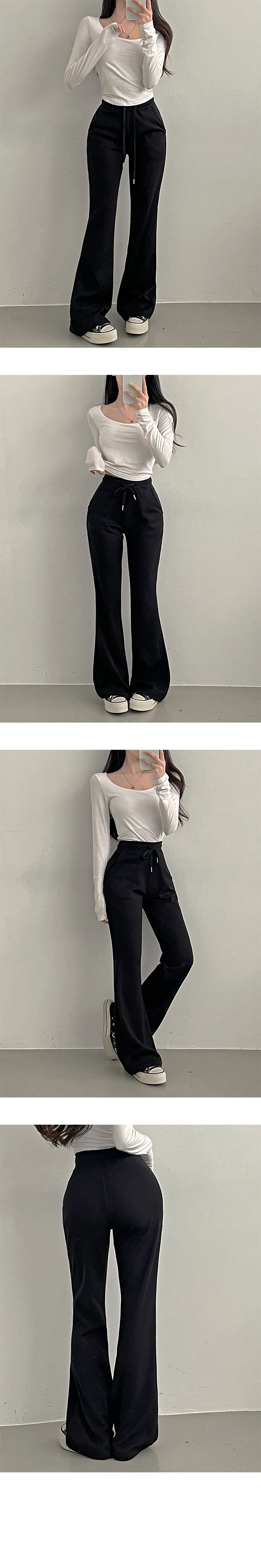 *묶음할인 +컬러추가[숏,롱선택/~XL까지/사계절템] 매일입는 밴딩 부츠컷 트레이닝 팬츠 상세 이미지 8
