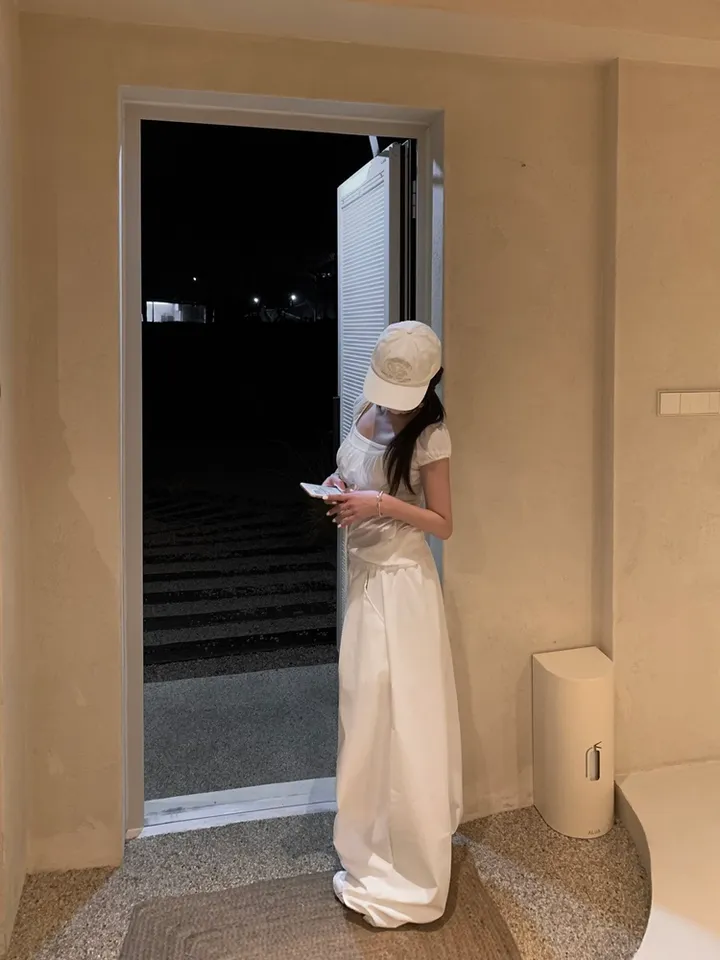 (UNISEX) 머니 나일론 더블 핀턱 스트링 벌룬 PT / 오버핏 와이드 밴딩 트레이닝 벌룬핏 팬츠 바지 와이드팬츠 벌룬팬츠 트레이닝팬츠 나일론팬츠 나일론바지 간절기 봄 여름 상세 이미지 11