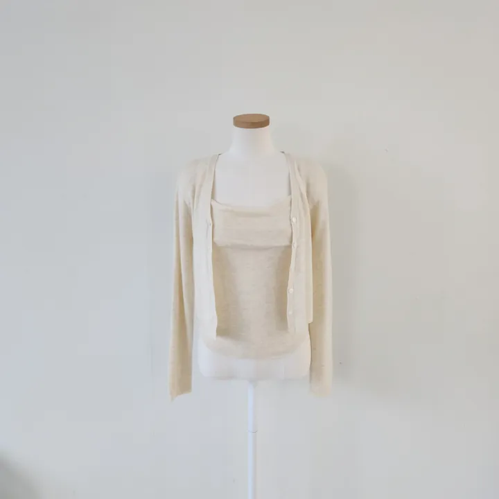 [만족후기/여리한핏]로수 셔링 나시 가디건 set(2컬러) 상세 이미지 30