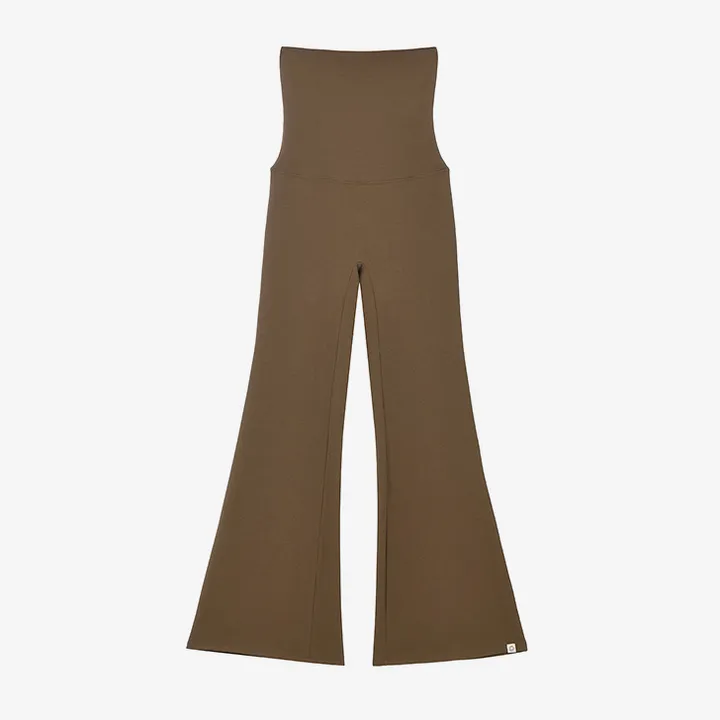 High Waist Bootcut Pants (Brown) 상세 이미지 5
