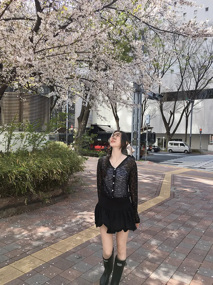 최저가![여리무드🤍시스루 도트 가디건 살안타템 여름가디건] 비비안도트시스루가디건 상세 이미지 39