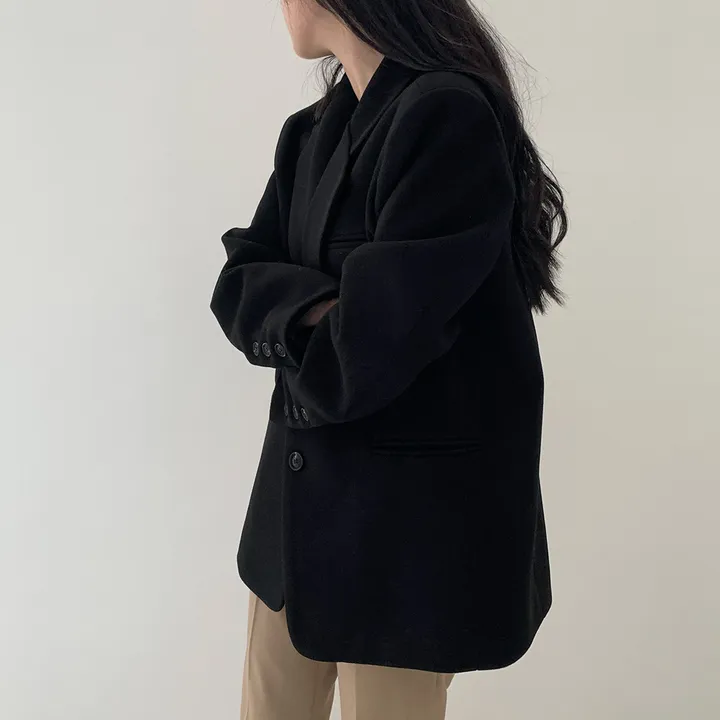 [wool100%/브랜드공정]  윈터 싱글 투버튼 카라 리얼 울 자켓 블레이저 - jk 상세 이미지 51