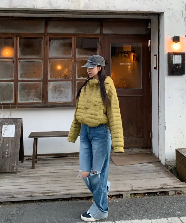 s/s new🤍 휘뚜루마뚜루 데일리템! 가벼운 경량패딩 후드패딩 오리털패딩 (블랙,라임) 상세 이미지 18