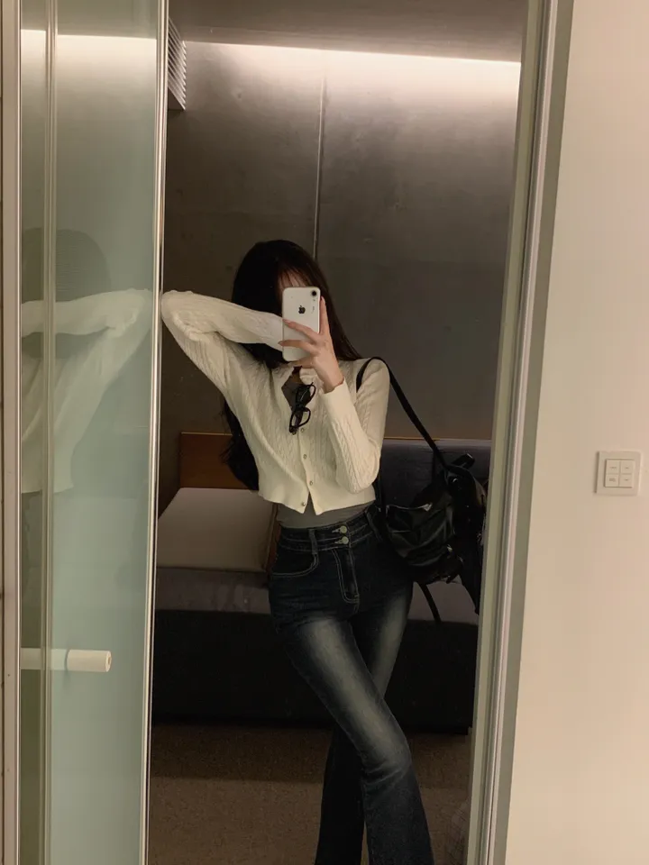 [ 인스타폭주 ] 프론 꽈배기 크롭 니트 가디건 상세 이미지 30