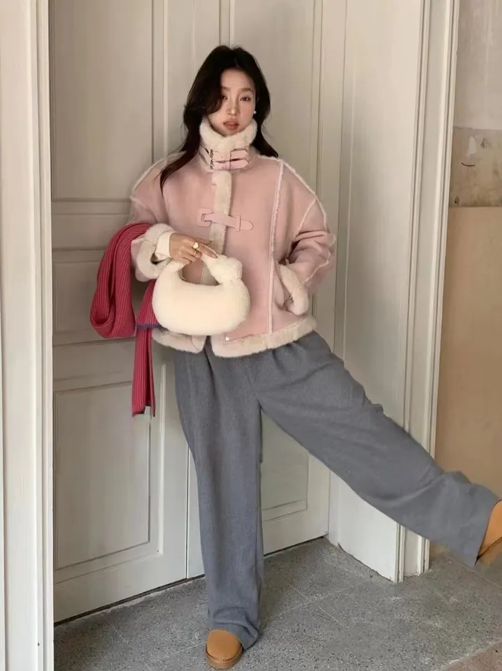 [3000장돌파🔥당일배송]98%고객만족 캔디 하이넥 폭닥 스웨이드 무스탕 점퍼 자켓 3color 상세 이미지 6